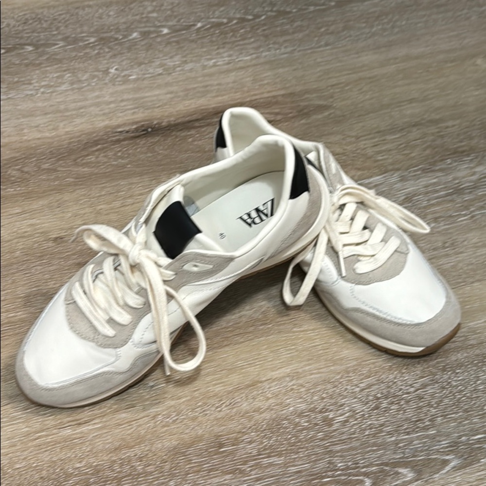 ZARA Mixed Leather Running Sneakers